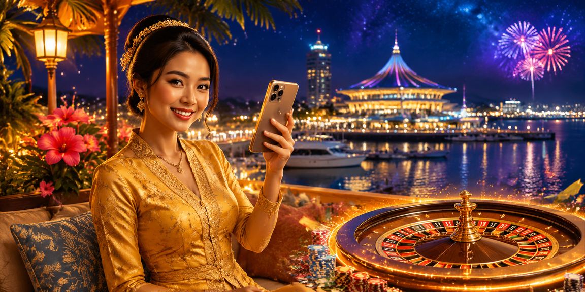 Pemain berbaju kebaya bermain roulette di platform kasino Malaysia