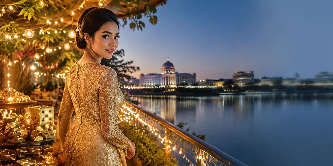 Permainan dadu dengan pakaian kebaya di Putrajaya